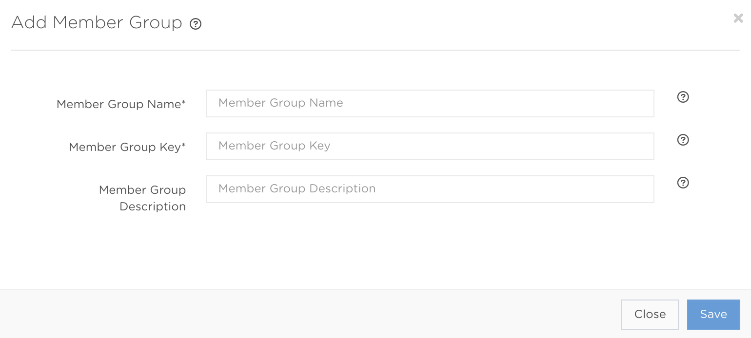 Member Group creation